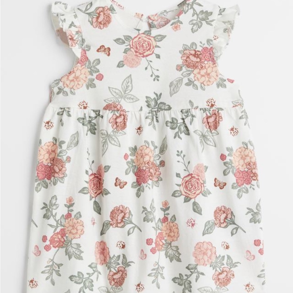 Ruffle-trimmed Jersey Dress